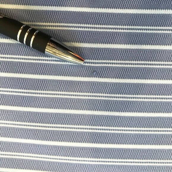 Croft & Barrow Men's 2-Button Golf Polo Shirt Se XXL in Blue Stripes Activewear - Picture 13 of 13